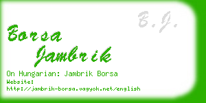 borsa jambrik business card